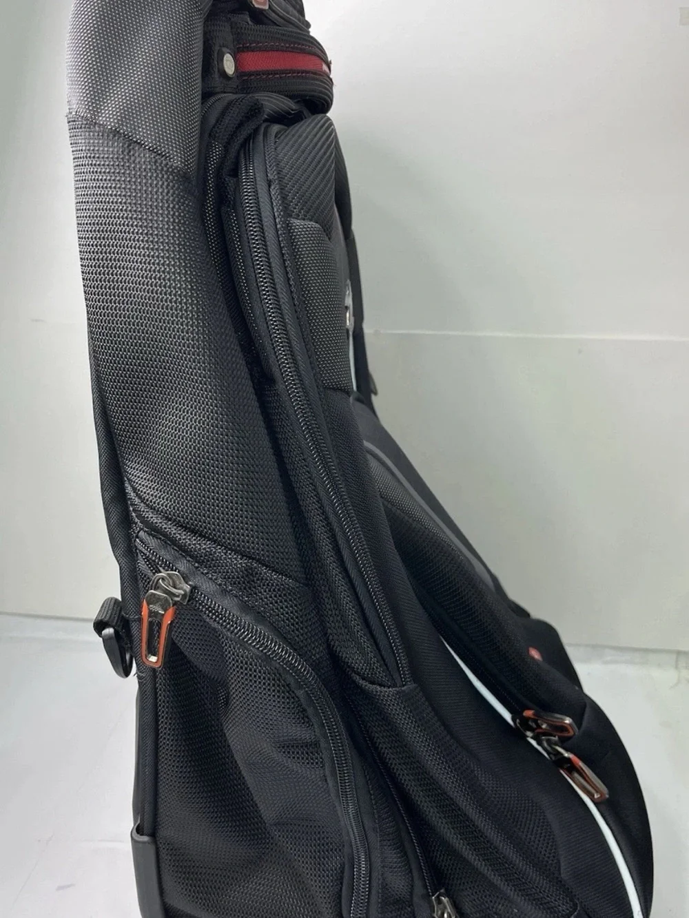 High Sierra Rolling Backpack Black Red Tech Spot Laptop Pocket Travel Adventure